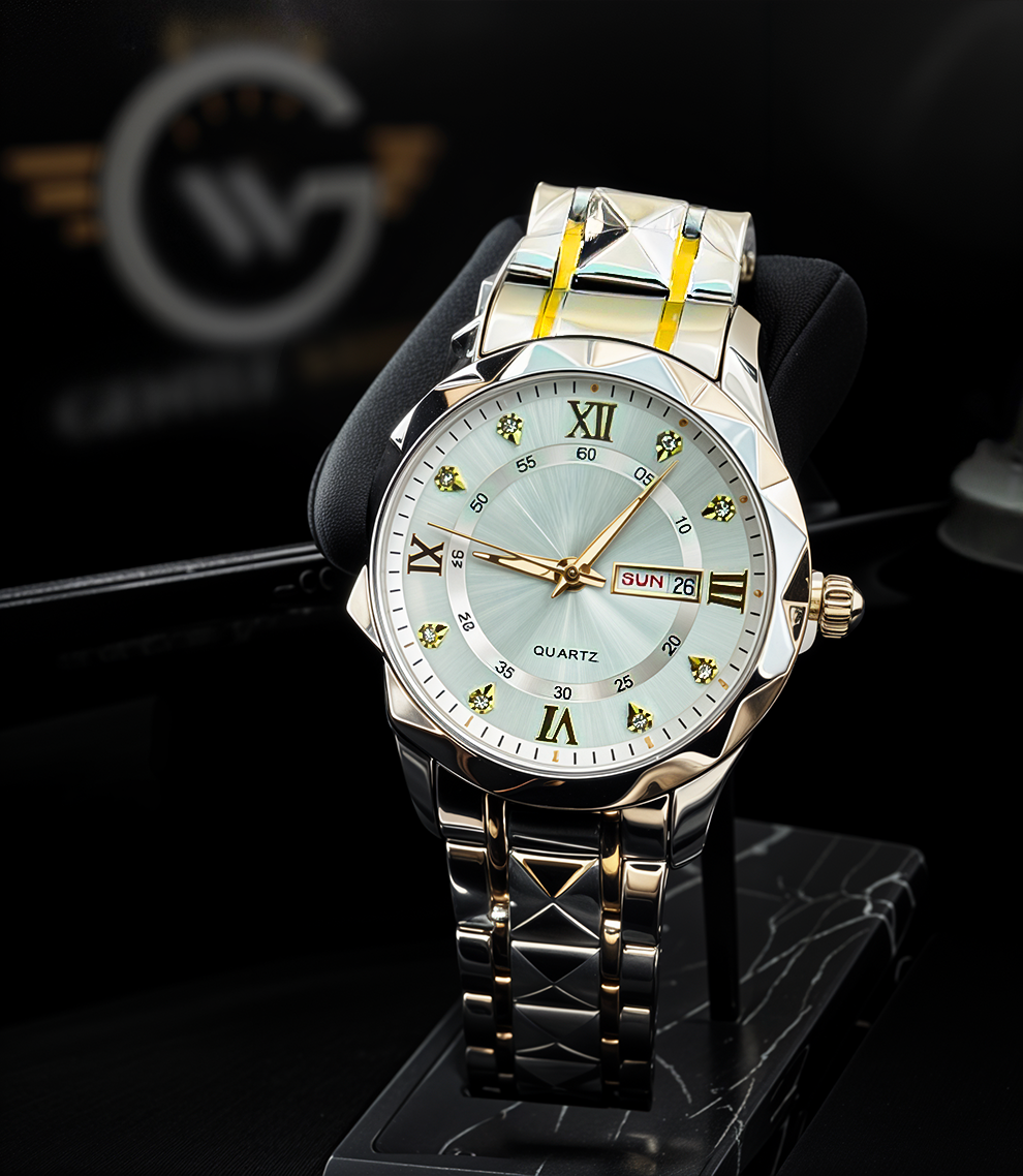Royal Crysta Lux Day-Date Quartz Watch