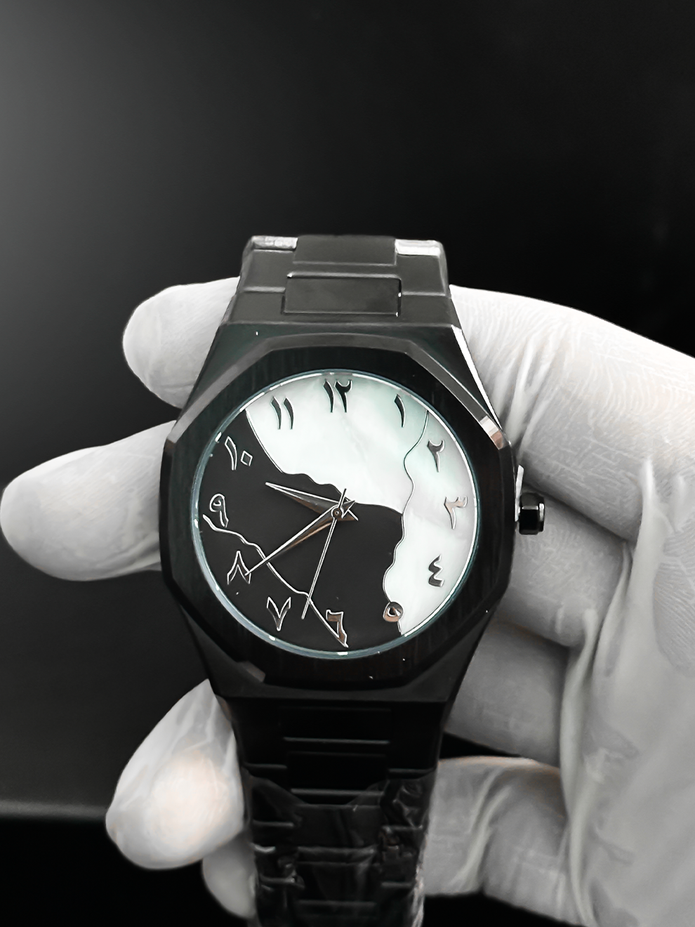 Arabic Aura Black & White Most Demanding Watch