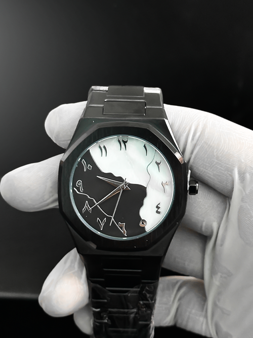 Arabic Aura Black & White Most Demanding Watch
